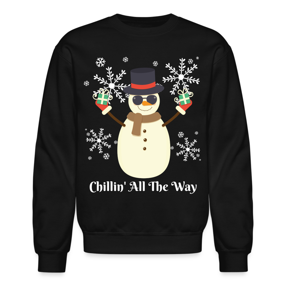 Crewneck Sweatshirt "Chillin' All The Way" - black