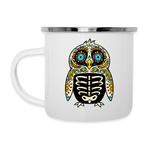 Camper Mug "Colorful Owl Blue Eyes" - white