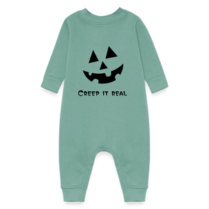 Baby Fleece One Piece "Jack-o'-lantern" - saltwater