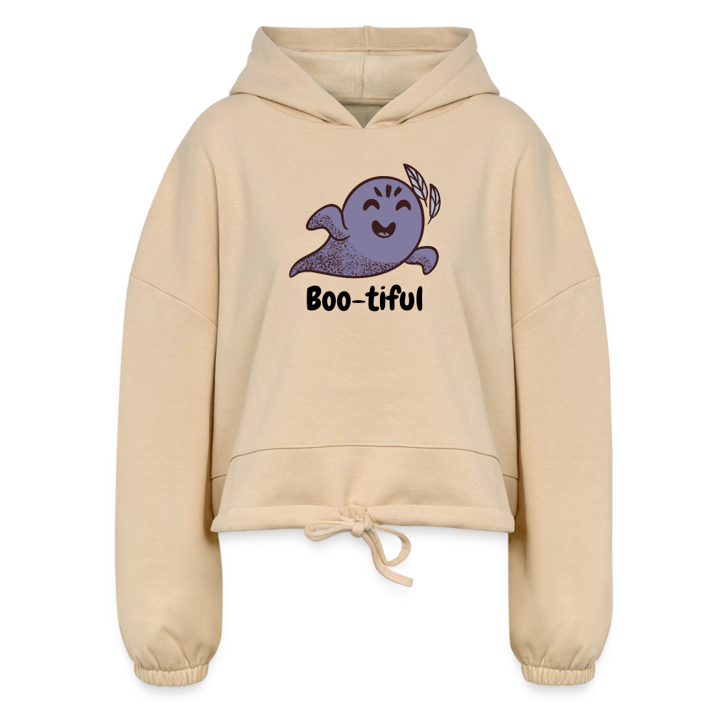 Women’s Cropped Hoodie " Boo-tiful" - nude