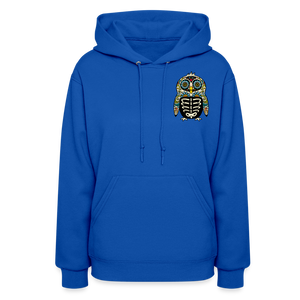 Women's Hoodie "Colorful Owl" - royal blue