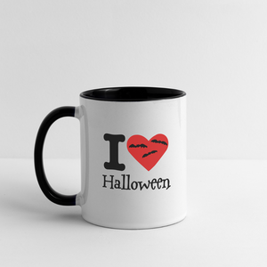 Contrast Mug "I Love Halloween" - white/black