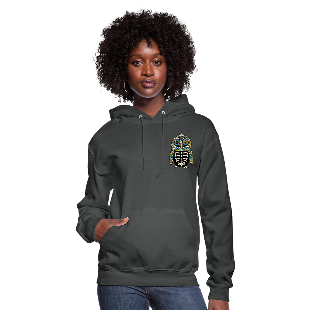 Women's Hoodie "Colorful Owl" - asphalt