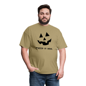 Unisex Classic T-Shirt "Jack-o'-lantern" 🎃 - khaki