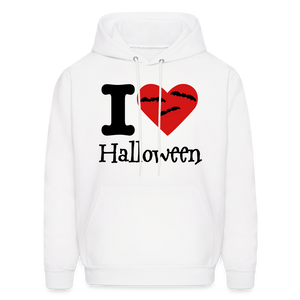 Men's Hanes Hoodie "I Love Halloween" - white