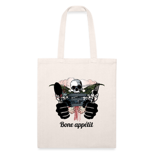 Recycled Tote Bag "Bone appétit" - natural