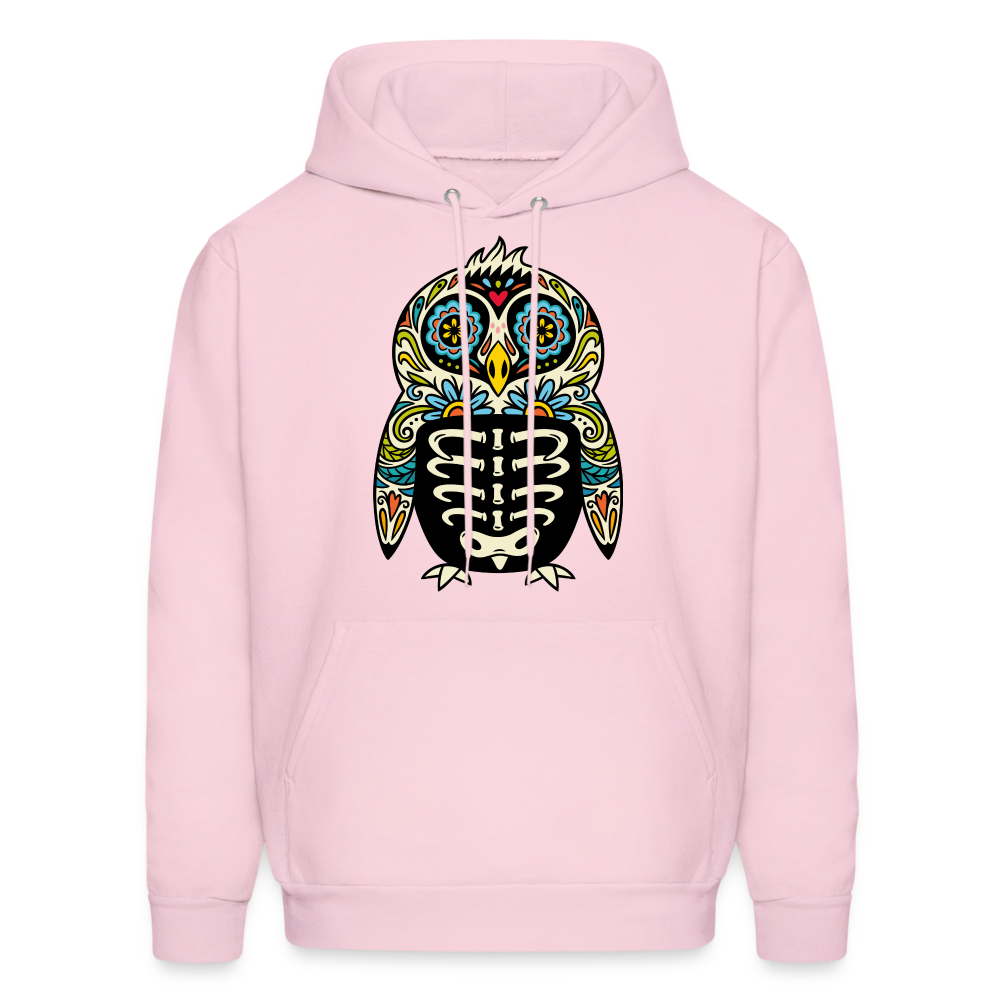 Men's Hoodie "Colorful Owl" - pale pink