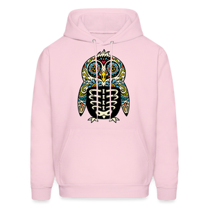 Men's Hoodie "Colorful Owl" - pale pink