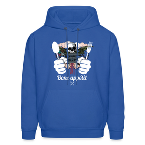 Men's Hanes Hoodie "Bone appétit" - royal blue