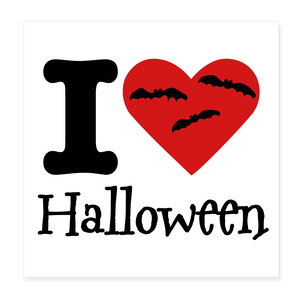 Poster 8x8 "I Love Halloween" - white