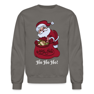 Crewneck Sweatshirt "Ho Ho Ho!" - asphalt gray