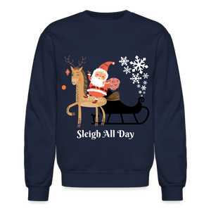 Crewneck Sweatshirt "Sleigh All Day" - navy