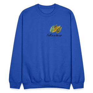 Crewneck Sweatshirt "Fall is in the air" - royal blue