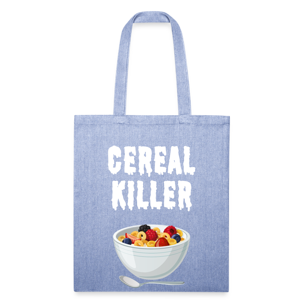 Recycled Tote Bag "Cereal Killer" - light Denim