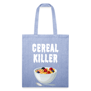 Recycled Tote Bag "Cereal Killer" - light Denim