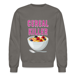 Crewneck Sweatshirt "Cereal Killer" - asphalt gray