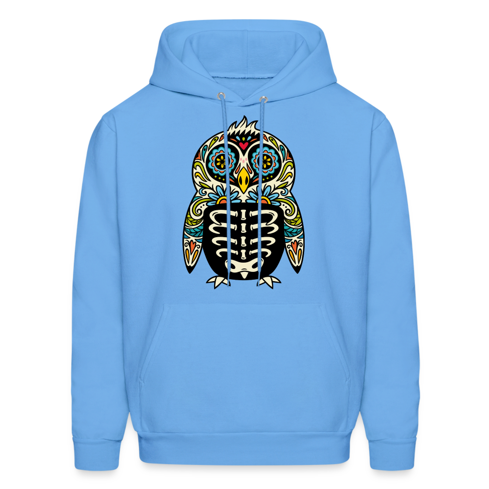 Men's Hoodie "Colorful Owl" - carolina blue