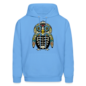 Men's Hoodie "Colorful Owl" - carolina blue