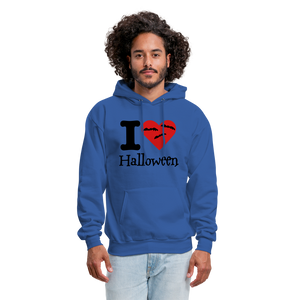 Men's Hanes Hoodie "I Love Halloween" - royal blue