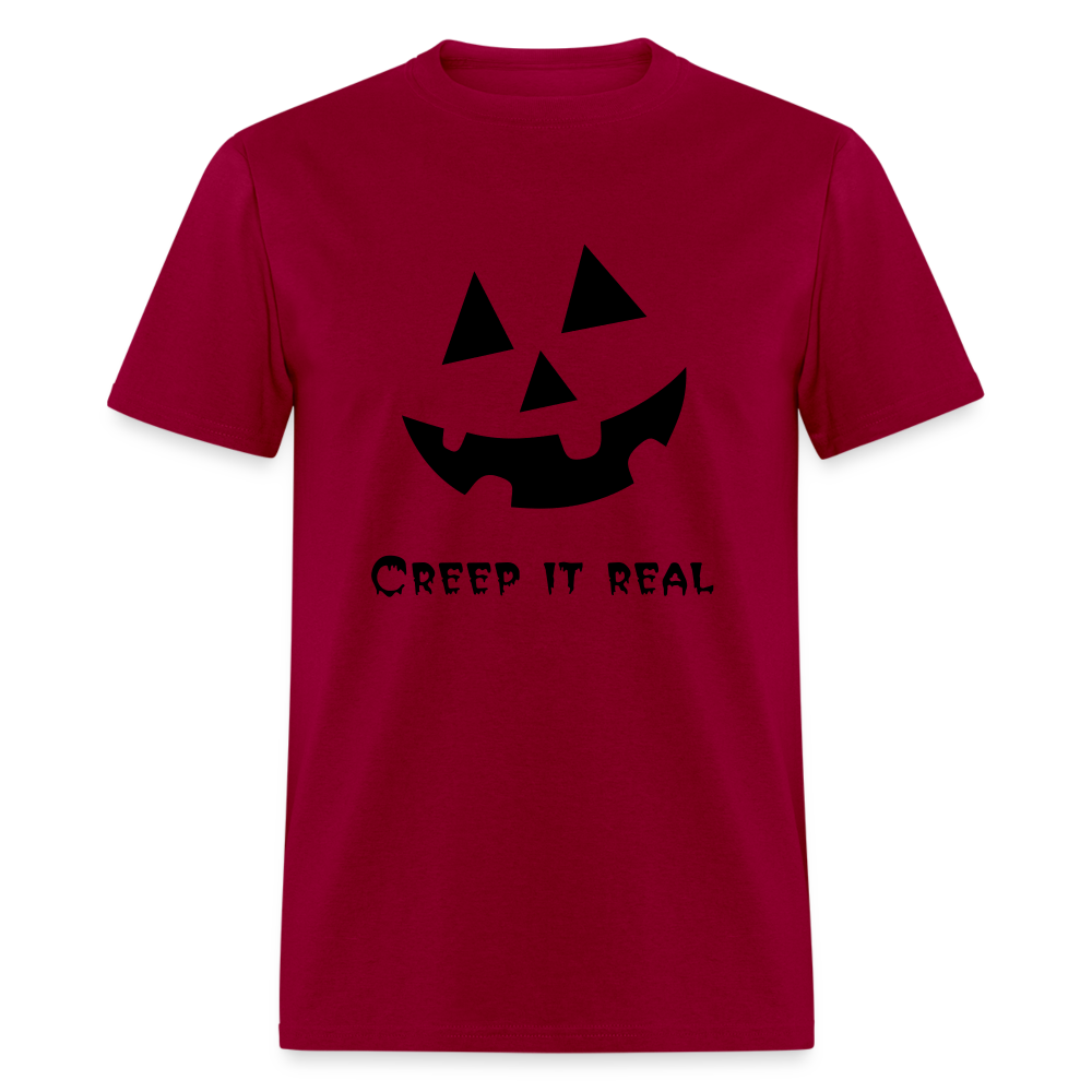 Unisex Classic T-Shirt "Jack-o'-lantern" 🎃 - dark red