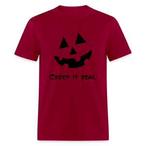 Unisex Classic T-Shirt "Jack-o'-lantern" 🎃 - dark red