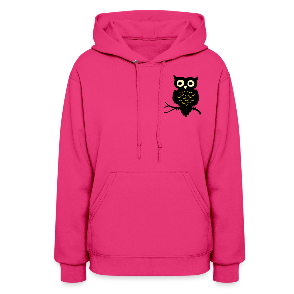 Women's Hoodie "Cute Owl" - fuchsia