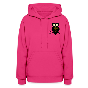 Women's Hoodie "Cute Owl" - fuchsia