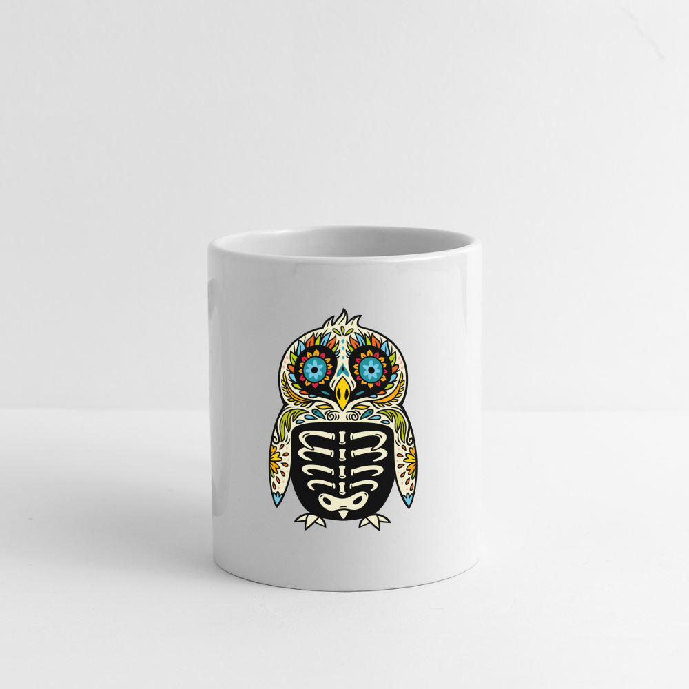 Coffee/Tea Mug "Colorful Owl Blue Eyes" - white