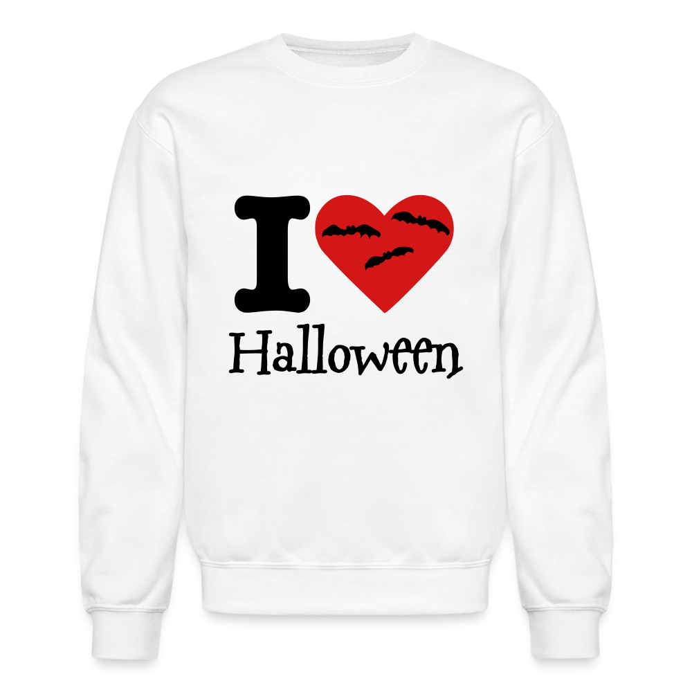 Crewneck Sweatshirt "I Love Halloween" - white