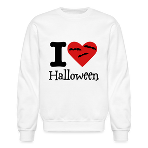 Crewneck Sweatshirt "I Love Halloween" - white