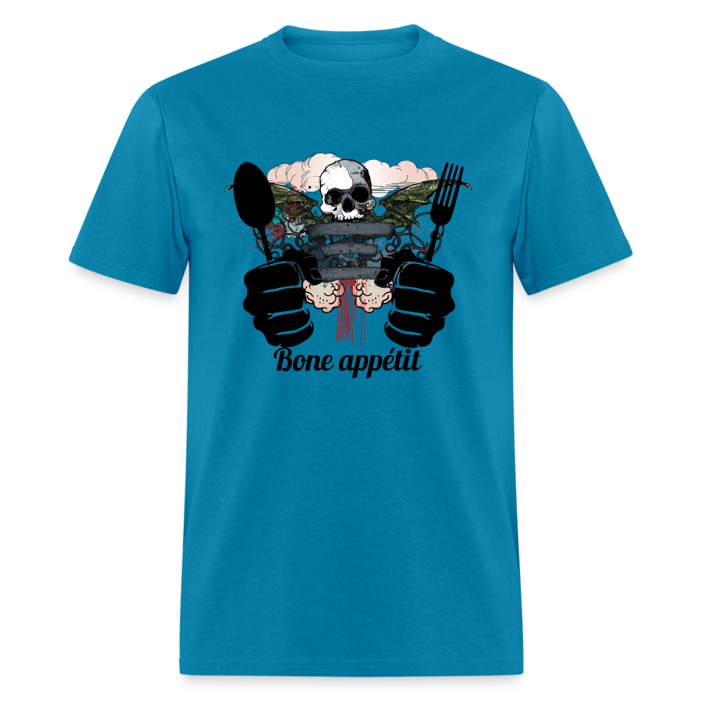 Unisex Classic T-Shirt "Bone appétit" - turquoise