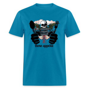 Unisex Classic T-Shirt "Bone appétit" - turquoise