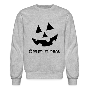 Crewneck Sweatshirt "Jack-o'-lantern" 🎃 - heather gray