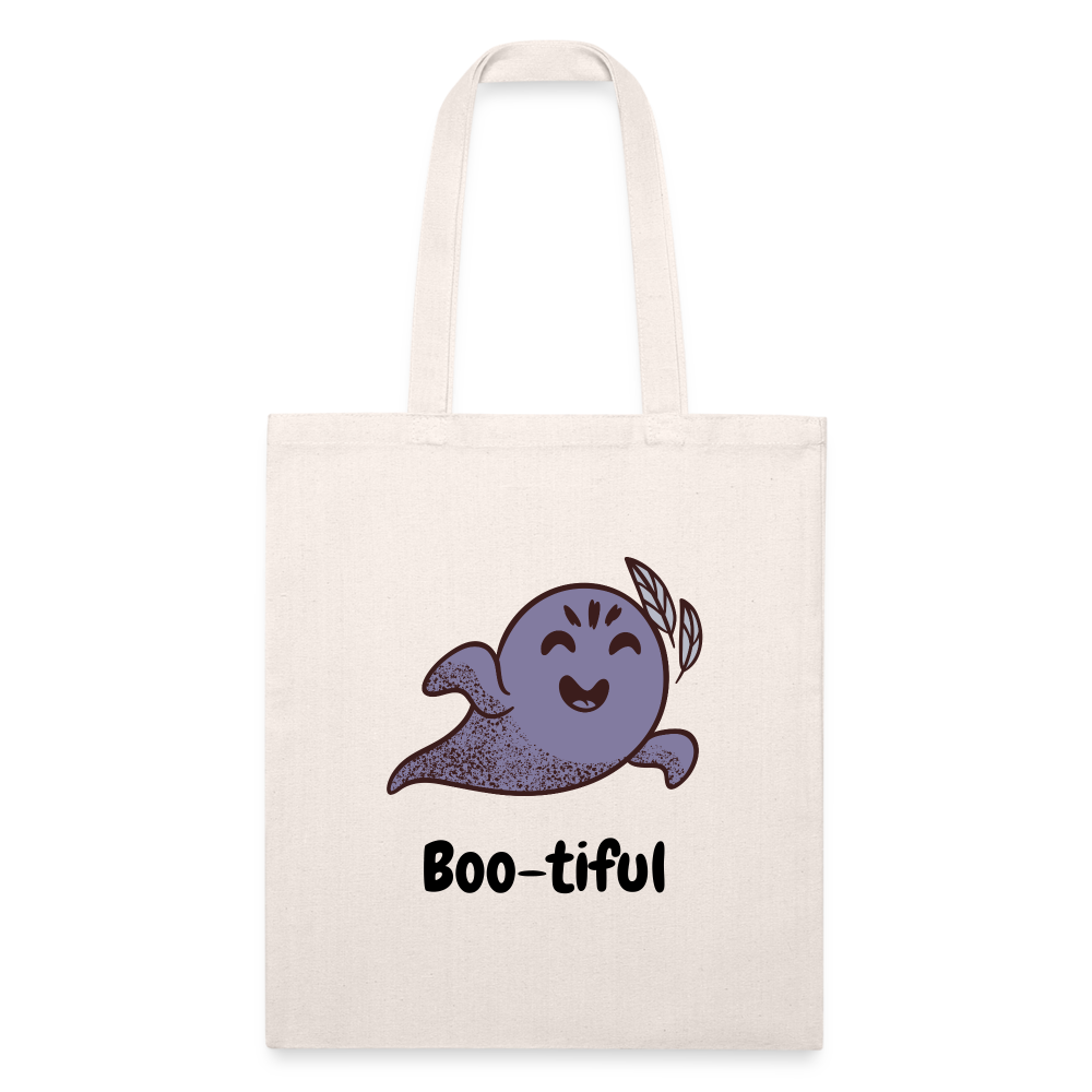 Recycled Tote Bag "Boo-tiful" - natural