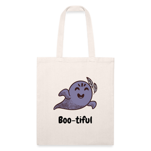 Recycled Tote Bag "Boo-tiful" - natural