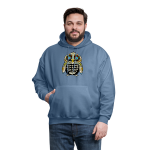 Men's Hoodie "Colorful Owl Blue Eyes" - denim blue