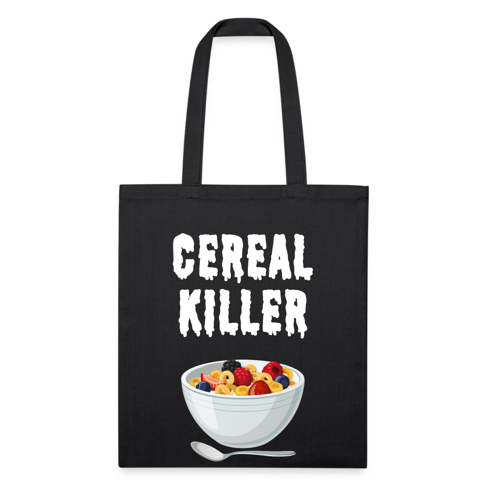 Recycled Tote Bag "Cereal Killer" - black