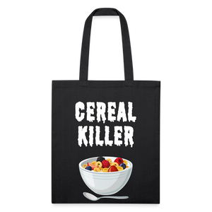 Recycled Tote Bag "Cereal Killer" - black