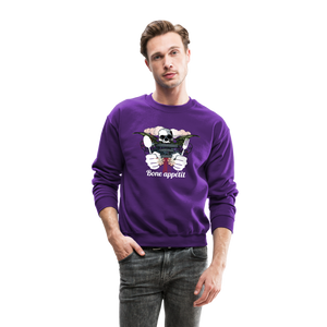 Crewneck Sweatshirt "Bone appétit" - purple