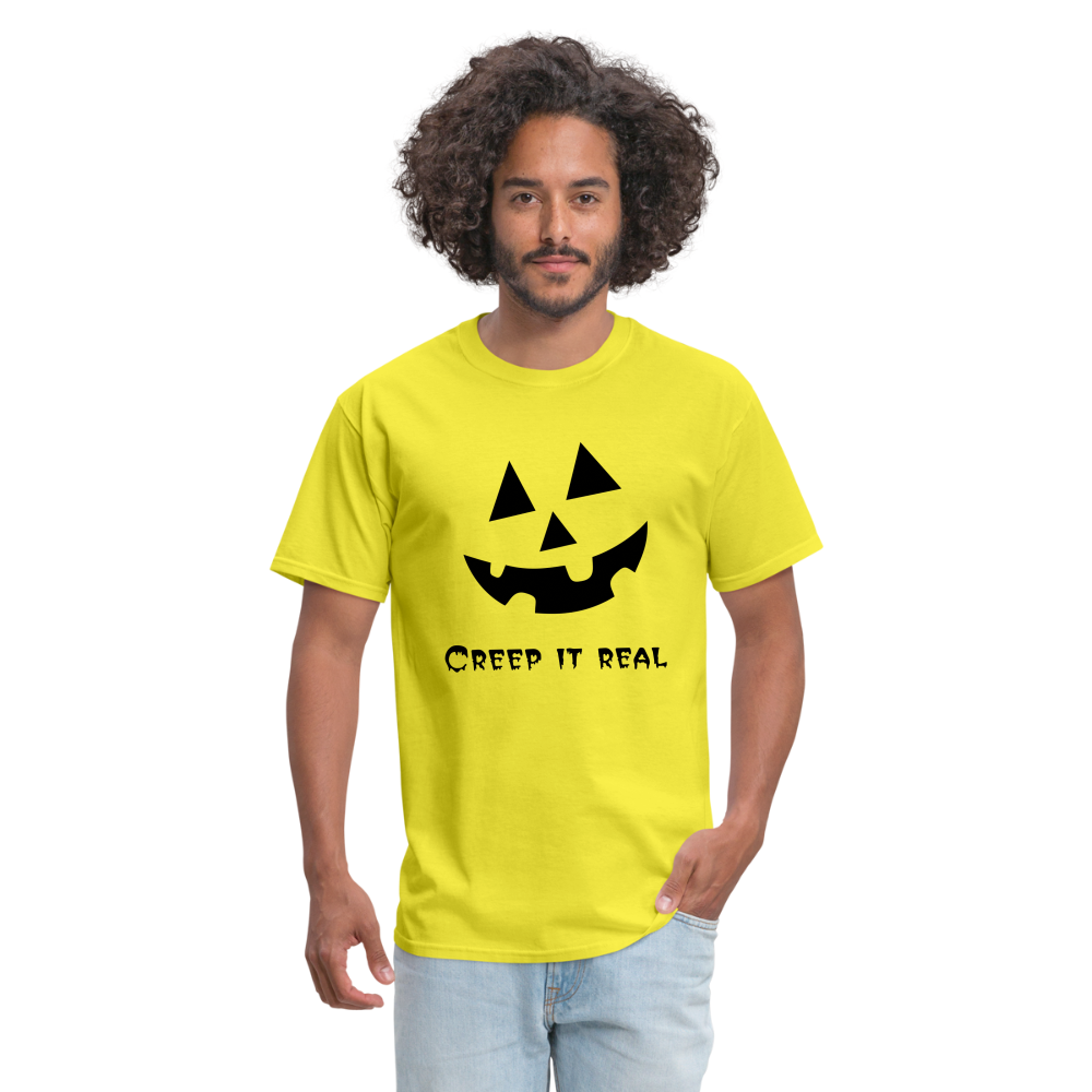 Unisex Classic T-Shirt "Jack-o'-lantern" 🎃 - yellow