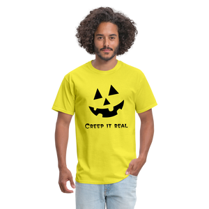 Unisex Classic T-Shirt "Jack-o'-lantern" 🎃 - yellow