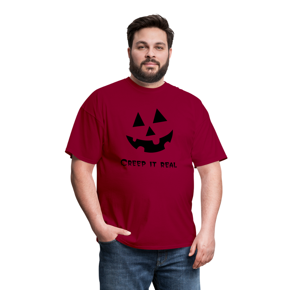 Unisex Classic T-Shirt "Jack-o'-lantern" 🎃 - dark red