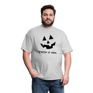 Unisex Classic T-Shirt "Jack-o'-lantern" 🎃 - heather gray