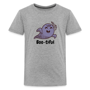 Kids' Premium T-Shirt "Boo-tiful" - heather gray