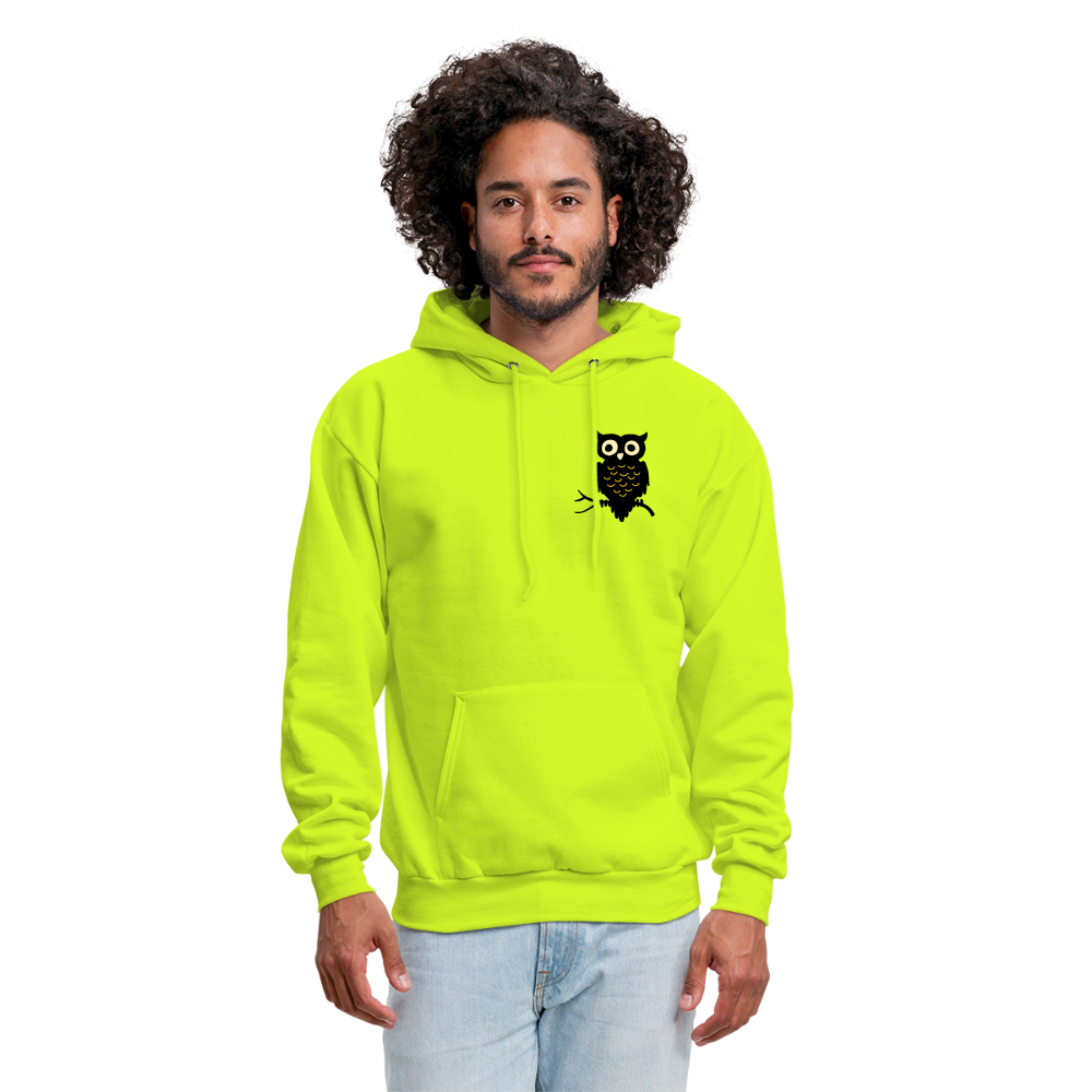 Men's Hoodie "Owl" - safety green