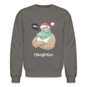 Crewneck Sweatshirt "#SleighNice" - asphalt gray