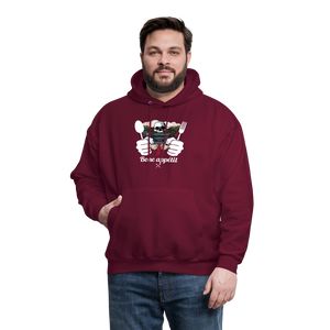 Men's Hanes Hoodie "Bone appétit" - burgundy