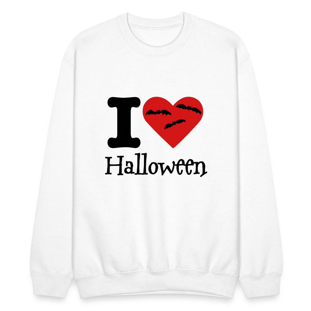 Crewneck Sweatshirt "I Love Halloween" - white