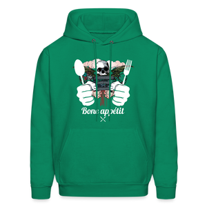 Men's Hanes Hoodie "Bone appétit" - kelly green