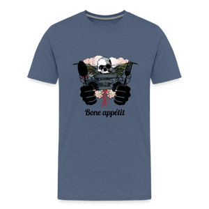 Kids' Premium T-Shirt "Bone appétit" - heather blue